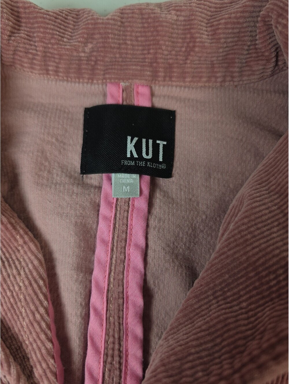 KUT from the Kloth Pink Corduroy Button Front Jacket Size M - Picture 4 of 7